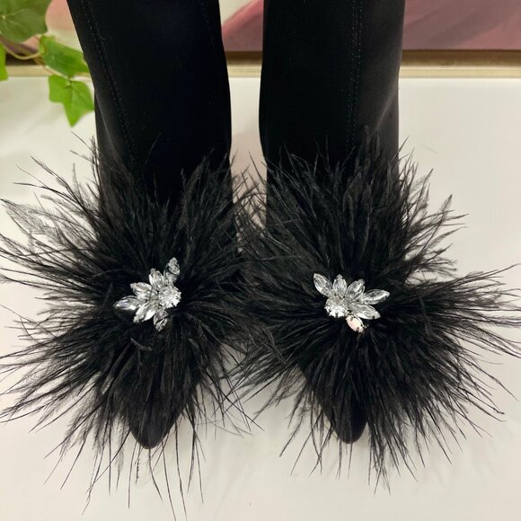 Sam Edelman Ency Feather Heel Bootie in Black Size 7 - Picture 5 of 15